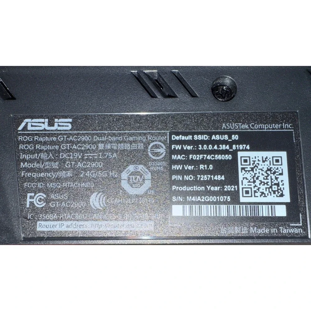 ASUS‎ ROG Rapture 4 Port Wireless Router (GT-AC2900) - Picture 3 of 7